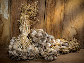 Naklejka premium Still life with garlics