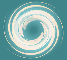 Isolated vortex on background Whirlpool vector