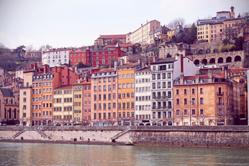 Naklejka premium Lyon - Quai de Saône