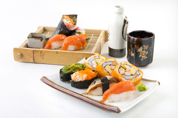 salmon sushi rolls