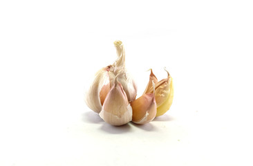 Garlic isolated on white background