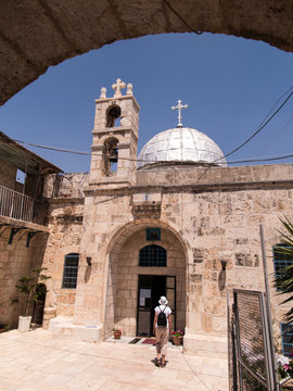 Orthodox church of St. John the Baptist in old Jerusalem, Israel