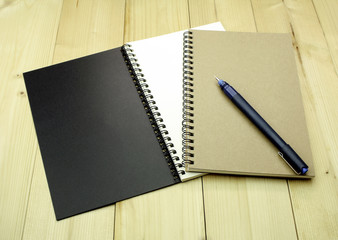 Open notebook on the table