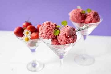 strawberry sorbet
