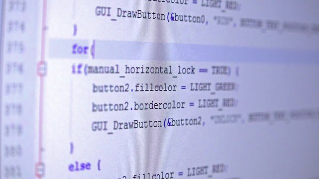 Programming (close-up footage)