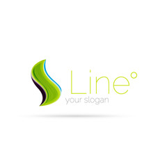 Obraz premium Abstract wave line logo