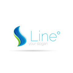 Abstract wave line logo