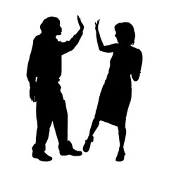 Vector silhouette of a couple.