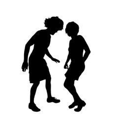 Vector silhouette of a couple.