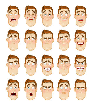 Man Emotions Face