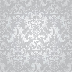 Light damask seamless floral pattern.