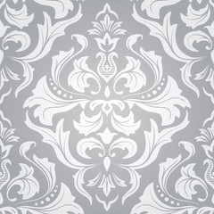 Light damask seamless floral pattern.