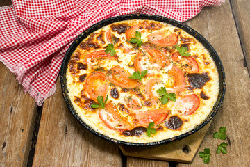 Omelette with tomatoes