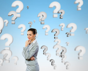 Thoughtful businesswoman