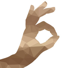 low poly hand