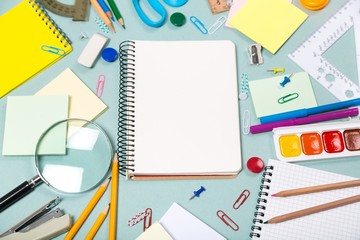 Leaflet, school, closeup.