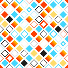Bright Colorful Seamless Geometric Pattern With Squares