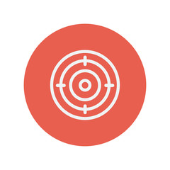 Target board thin line icon