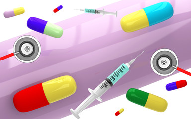 Medical background in abstract style