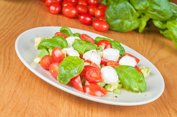 Salad on the plate