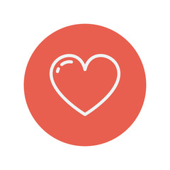 Heart thin line icon