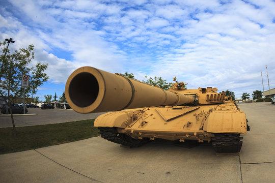 T-72 main battle tank on display