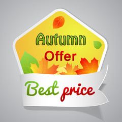 Fototapeta premium One big autumn sale label