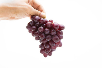 red grape isolated on white