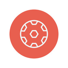 Soccer ball thin line icon