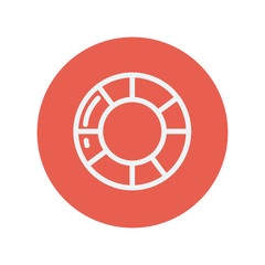 Life preserver thin line icon