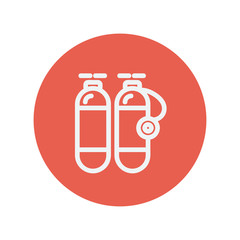 Oxygen tank thin line icon