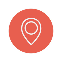 Map pointer thin line icon