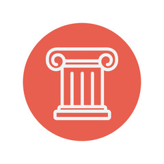 Ancient wall thin line icon