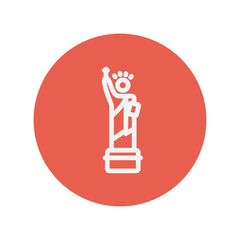 Statue of liberty thin line icon