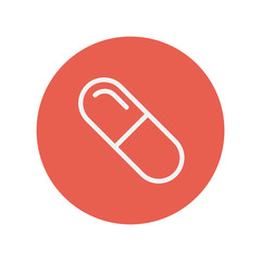 Capsule pill thin line icon