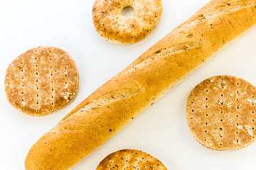 assortment of fresh baked breads