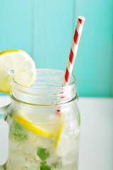 Lemonade in mason jar