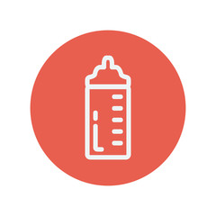 Feeding bottle thin line icon