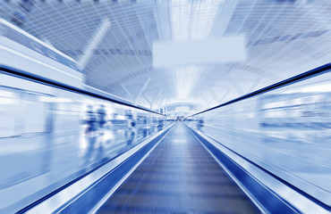 Fototapeta premium Interior of the shanghai pudong airport,modern indoors blackground.