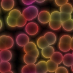 Dangerous pink orange bacterias or virus spheres in blood