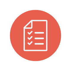 Checklist thin line icon