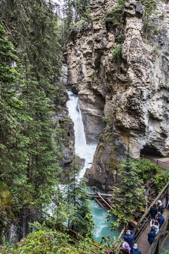 lower fall of Johnston Canyon