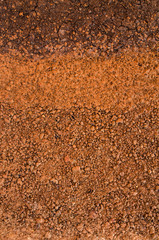 Layer of dry soil cracks to the root.