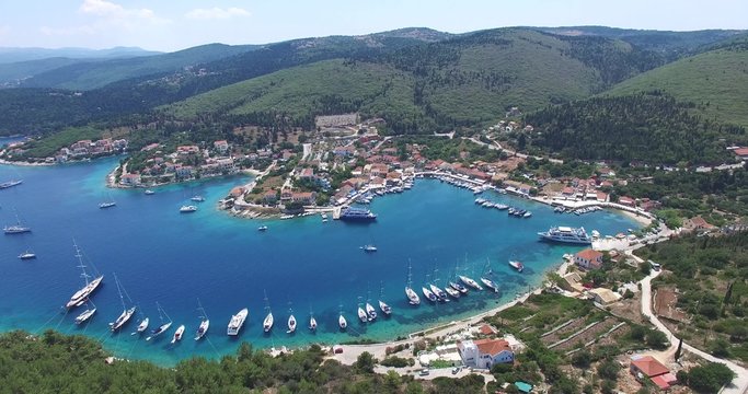 Aerial view of Greek island Kefalonia
