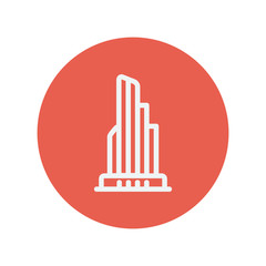 Obraz premium Office building thin line icon