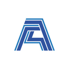 Letter A - vector logo concept illustration. Letter A logotype. Abstract logo. Vector logo template. Design element.