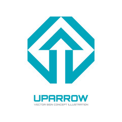 Up arrow sign - vector logo concept illustration. Vector business logo template. Design element.