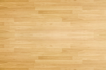Naklejka premium Hardwood maple basketball court floor viewed from above