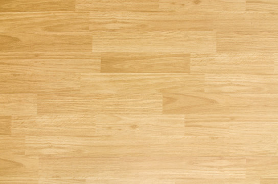 Hardwood maple basketball court floor viewed from above