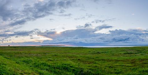 Evenng sunset panorama